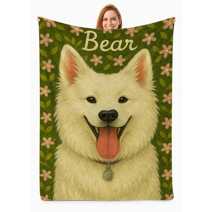Custom Dog Portraits From Photo From Photo Blanket For Dog Lover