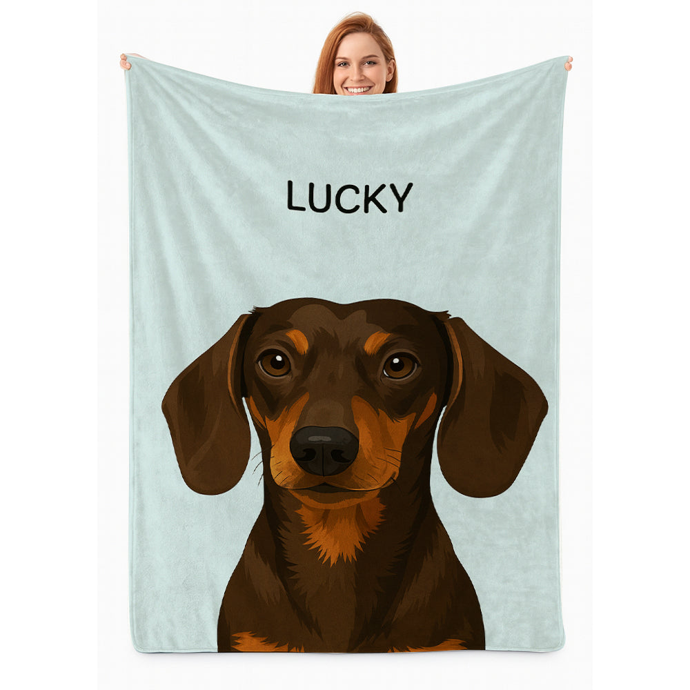 Custom Photo Minimalist Classic Dog BlanketGift For Dog Lovers