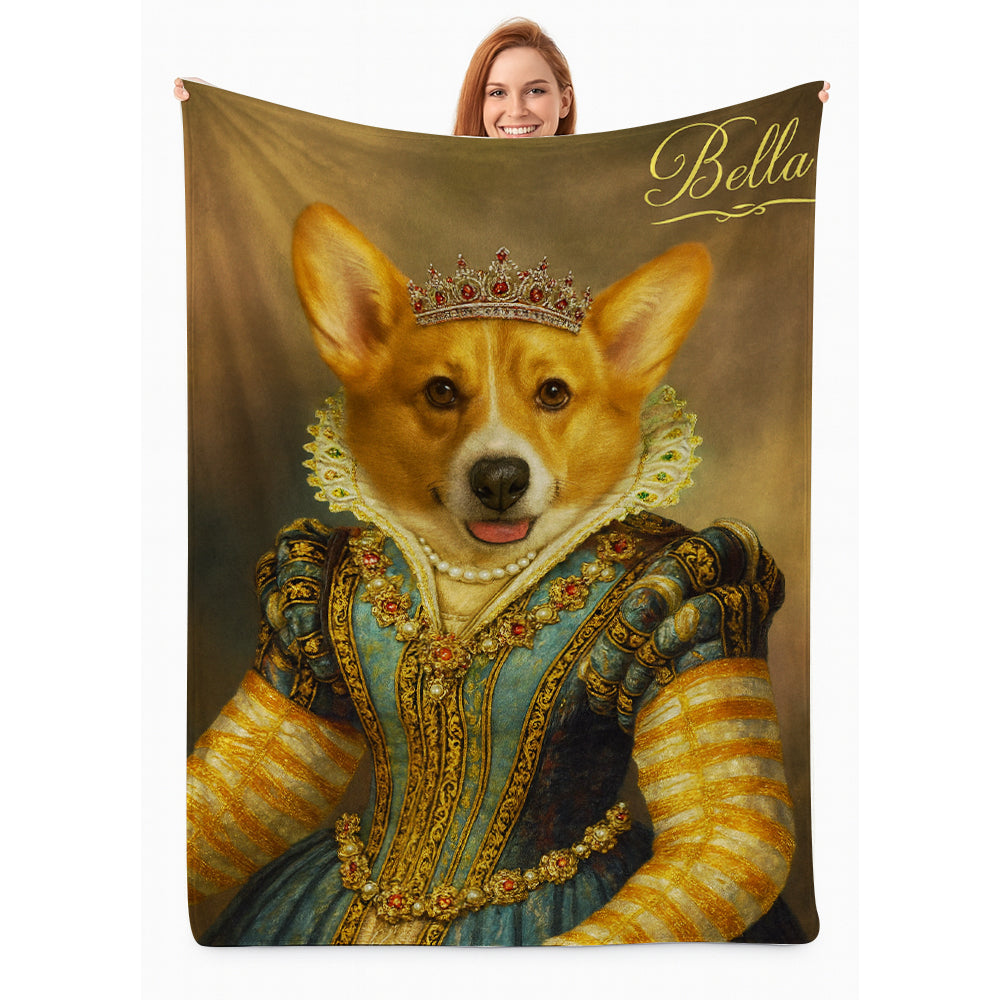Custom Photo Sapphire Queen Dog BlanketGift For Dog Lovers