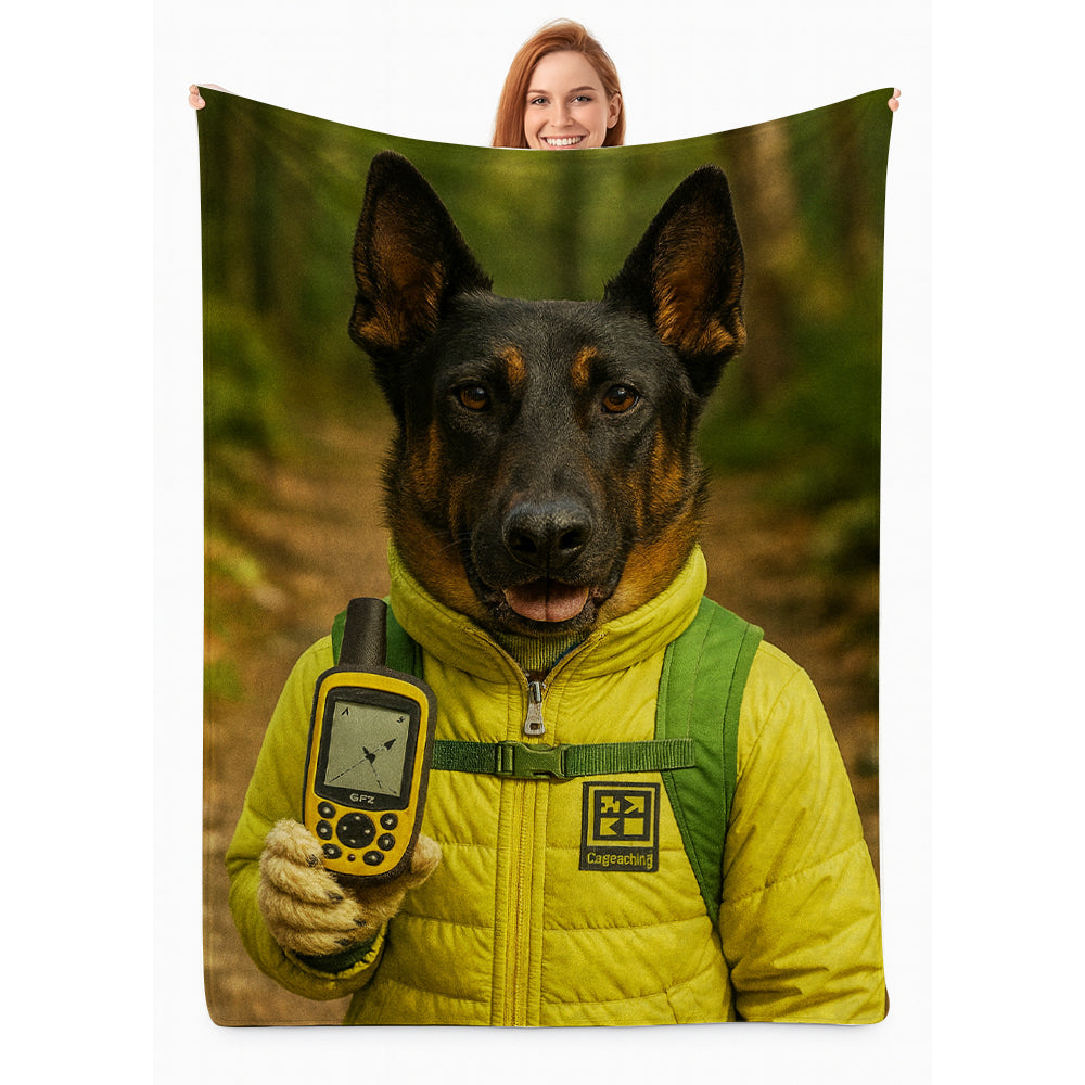 Custom Photo Geocaching Gps Adventure Dog BlanketGift For Dog Lovers