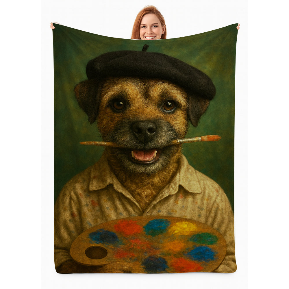 Custom Photo Artist Dog BlanketGift For Dog Lovers