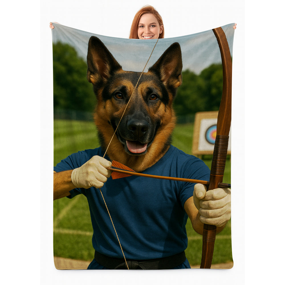 Custom Photo Archery Dog BlanketGift For Dog Lovers