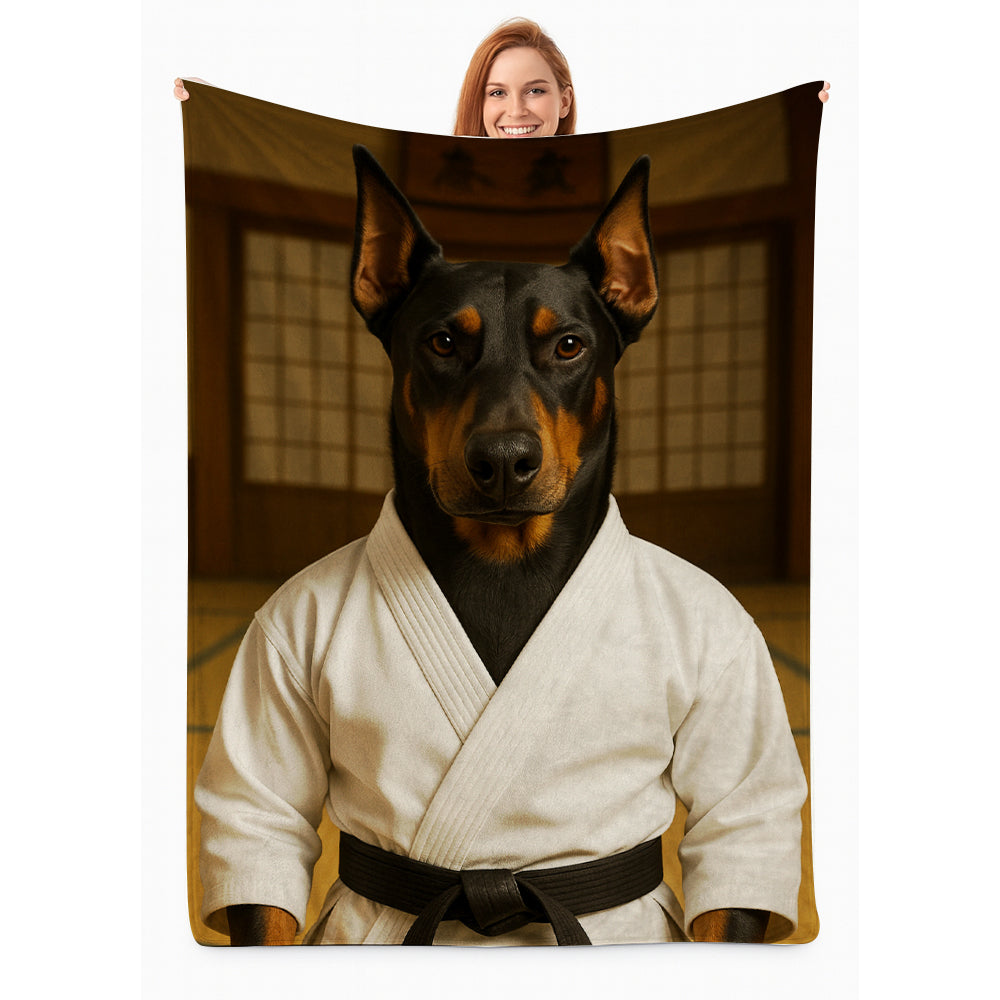 Custom Photo Karate Dog BlanketGift For Dog Lovers