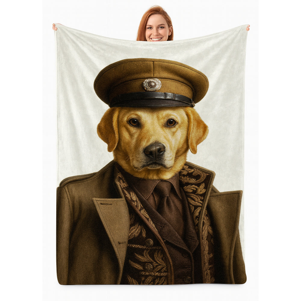 Custom Photo Captain Dog Canvas