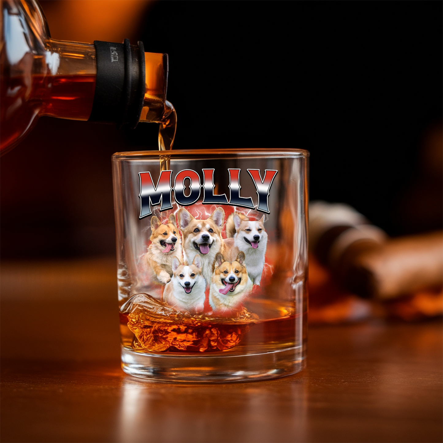 Custom Pet Photo Decanter, Personalized Pet Whiskey Glass, Pet Gift, Personalized Photo Dog Lover, Pet Gift
