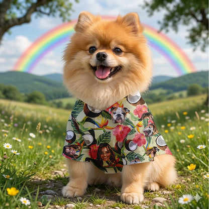 Custom Photo Dog Hawaiian Shirt, Personalized Pet Aloha Matching Outfit THUC99