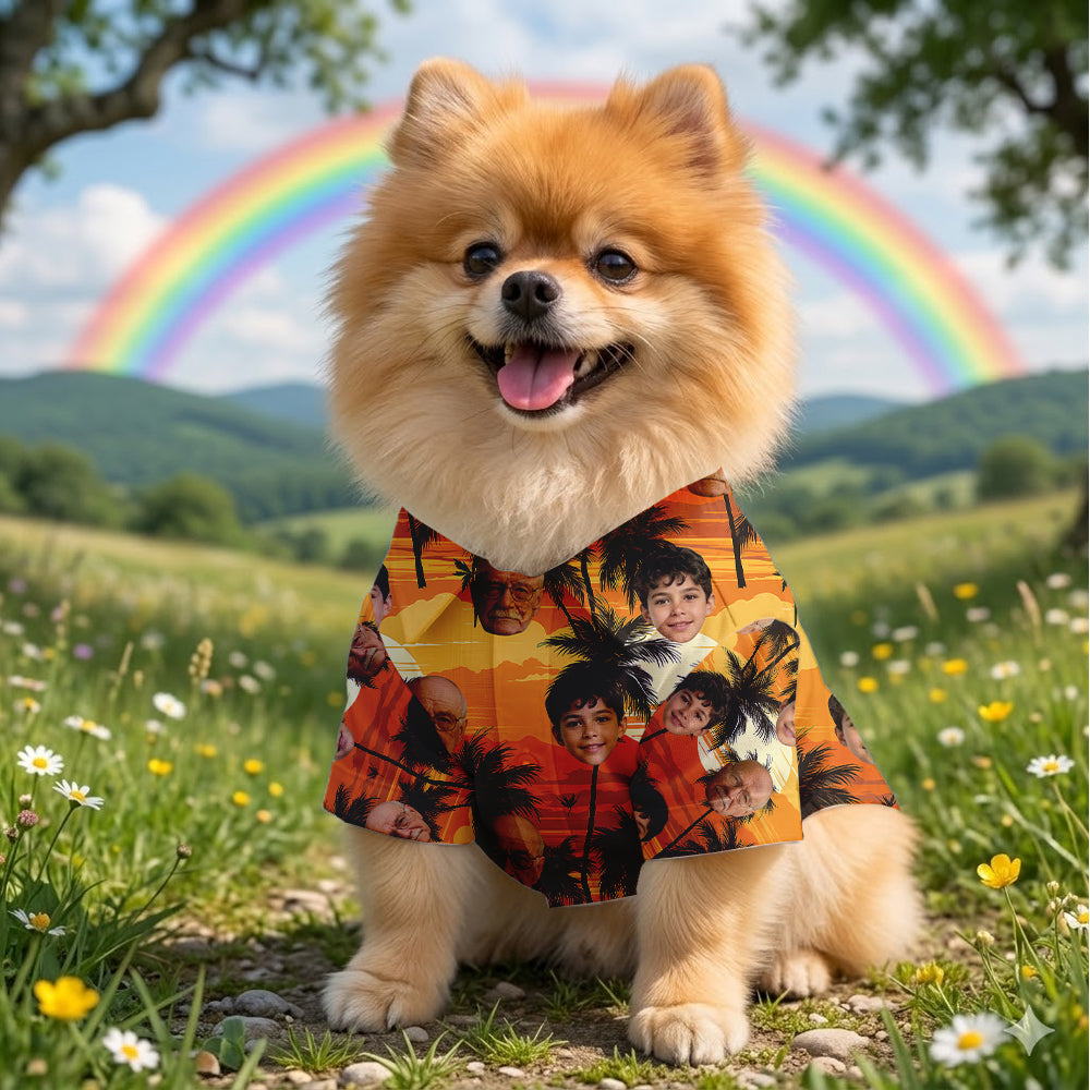 Custom Photo Grandpa Hawaiian Shirt, Matching Family Hawaiian Shirt, Dad Summer Beach Gift THUC99