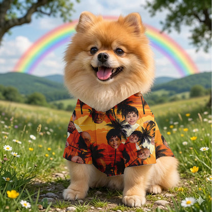 Custom Photo Grandpa Hawaiian Shirt, Matching Family Hawaiian Shirt, Dad Summer Beach Gift THUC99
