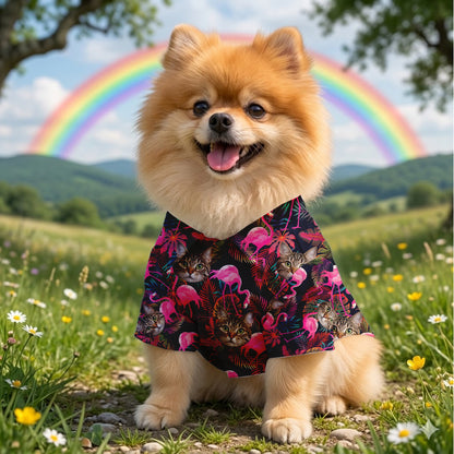 Custom Photo Cat Hawaiian Shirt, Personalized Pet Aloha Shirt, Family Matching Summer Outfit THUC99
