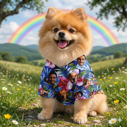Personalized Dog & Cat Hawaiian Shirt, Custom Pet Summer Shirt, Matching Family Vacation Gift THUC99