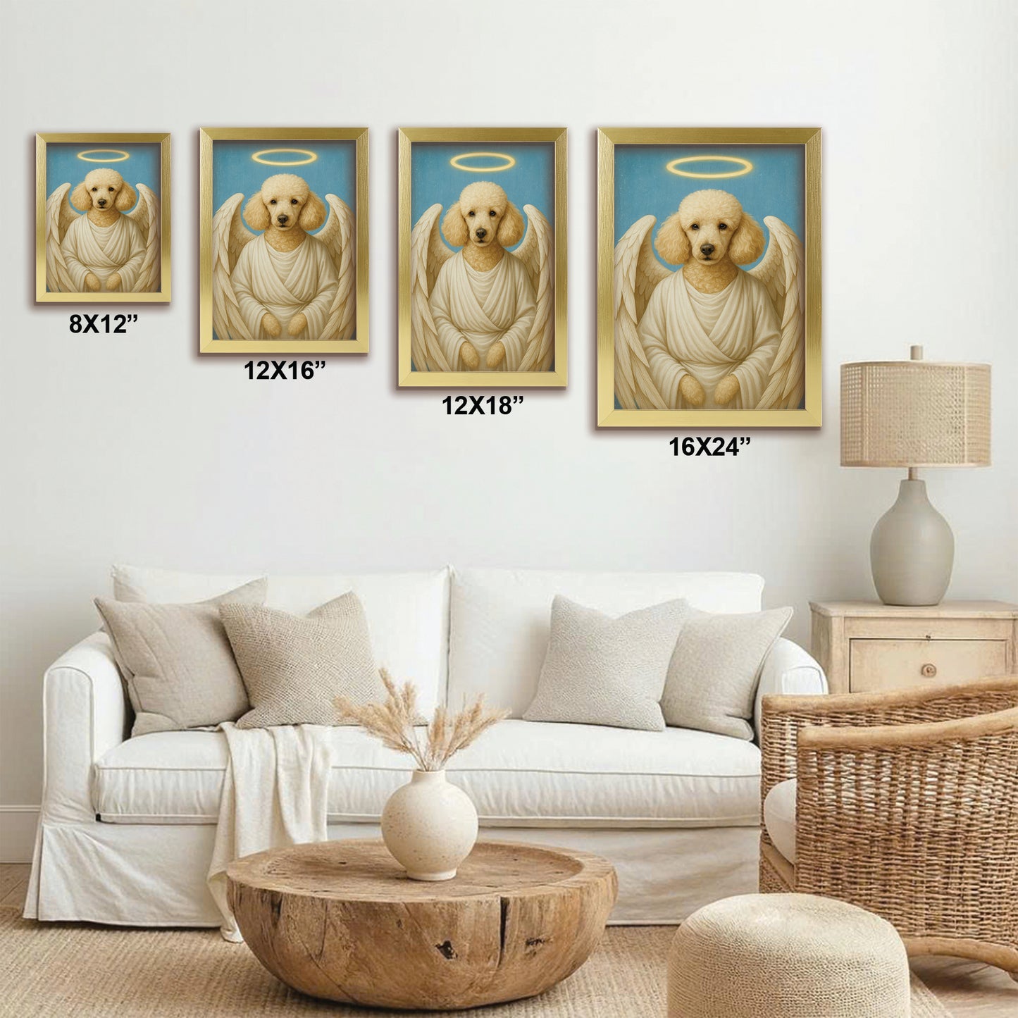 Custom Dog Photo Memorial Canvas Framed Wall Art _ Memorial Gift For Dog