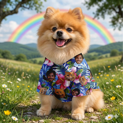 Custom Photo Cat Hawaiian Shirt, Dog & Cat Lover Matching Shirt For Summer Holiday THUC99
