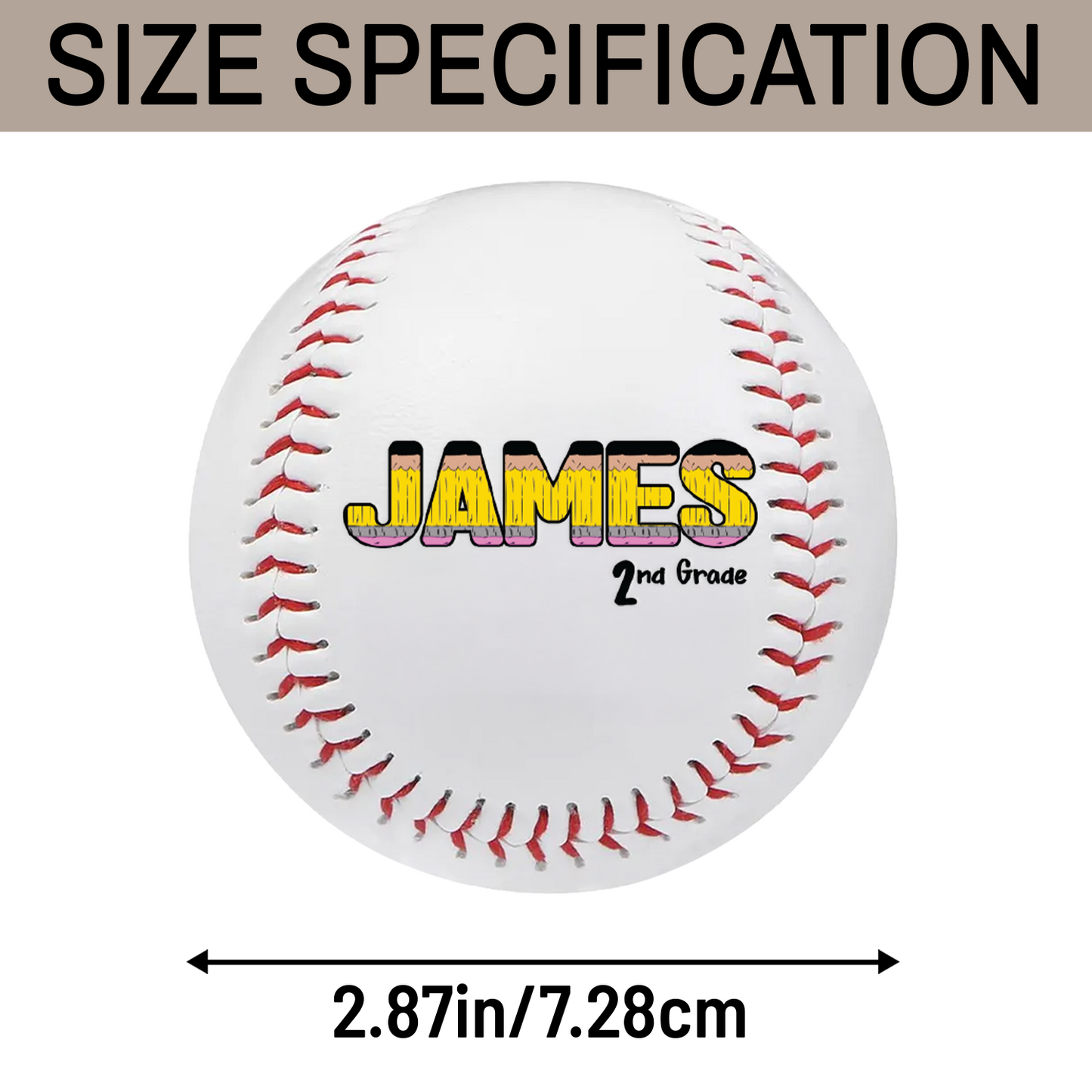Custom Photo Back to School Kids Baseball | Cute Back to School Baseball | Gift For Kid TNBA027