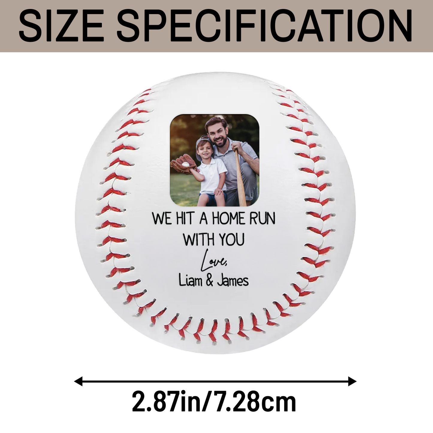 Custom Photo Baseballl Gift | Personalized Baseball Gift | Baseball Lover Gift | Gift For Kid TNBA030