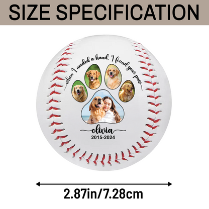 Custom Pet Photo Baseball Gift | Personalized Pet Portraits Baseball | Funny Gift For Pet Lover TNBA022