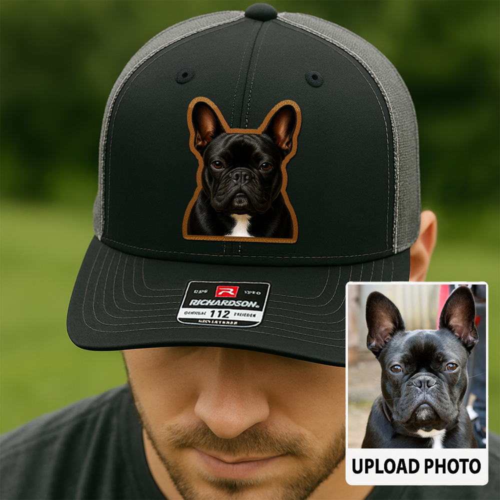 Custom Pet Printed Leather Hat – Unique Trucker Cap with Your Pet's Picture – Personalized Dog Gift TH997