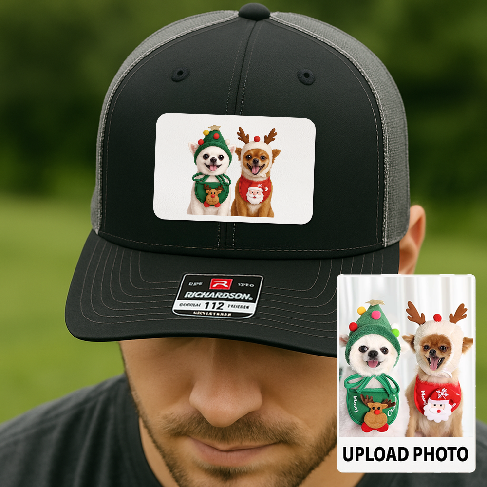 Custom Pet Printed Leather Hat – Unique Trucker Cap with Your Pet's Picture – Personalized Dog Gift TH9913