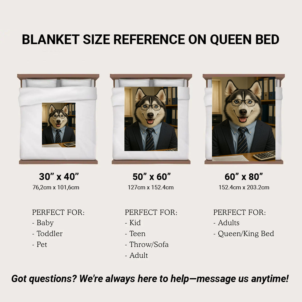 Custom Photo Accountant Dog BlanketGift For Dog Lovers