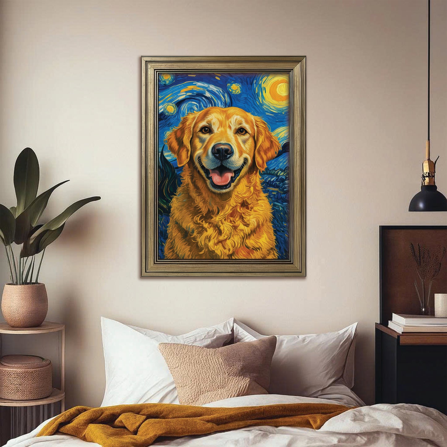 Custom Photo Dog Starry Night