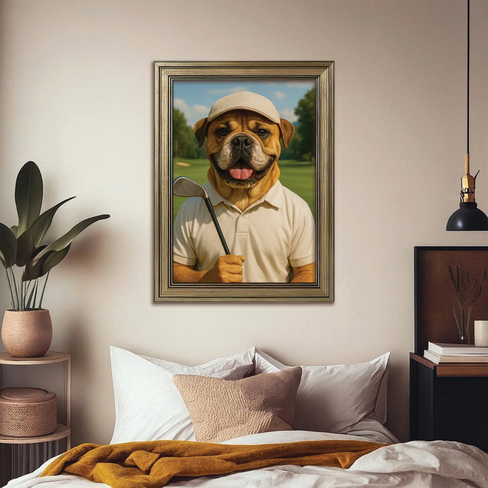 Custom Photo Golfer Dog Gift For Dog Lovers