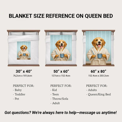 Custom Photo Dog Bathroom BlanketDog Gifts Lovers