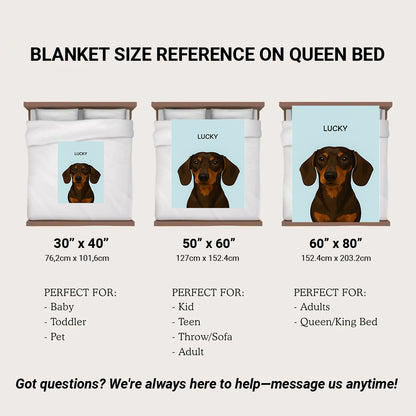 Custom Photo Minimalist Classic Dog BlanketGift For Dog Lovers
