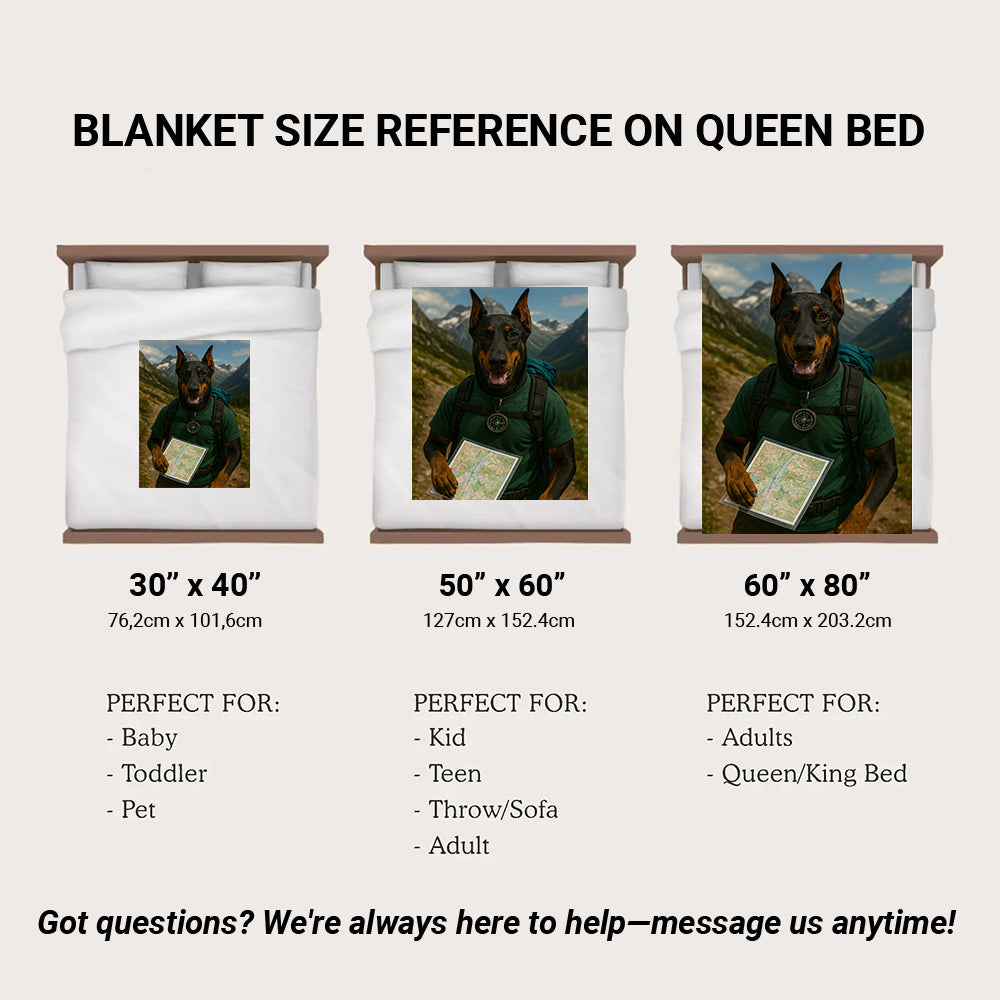 Custom Photo Explorer Hiking Dog BlanketGift For Dog Lovers