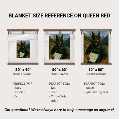 Custom Photo Explorer Hiking Dog BlanketGift For Dog Lovers