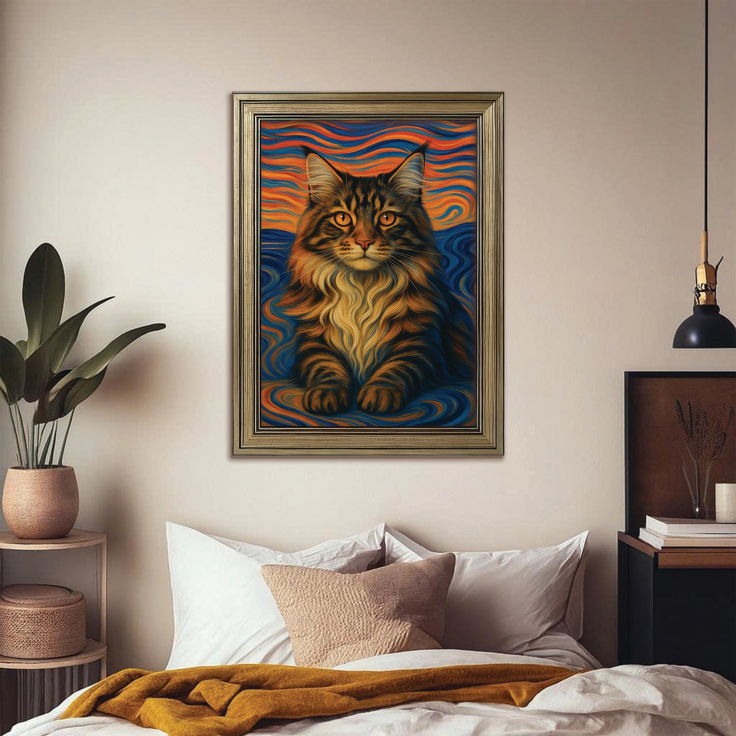 Custom Cat Portrait Expressionist Art