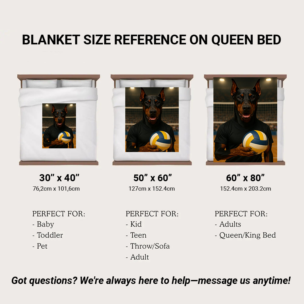 Custom Photo Volleyball Player Dog BlanketGift For Dog Lovers