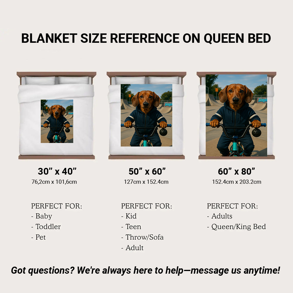 Custom Photo Bmx Bike Dog BlanketGift For Dog Lovers