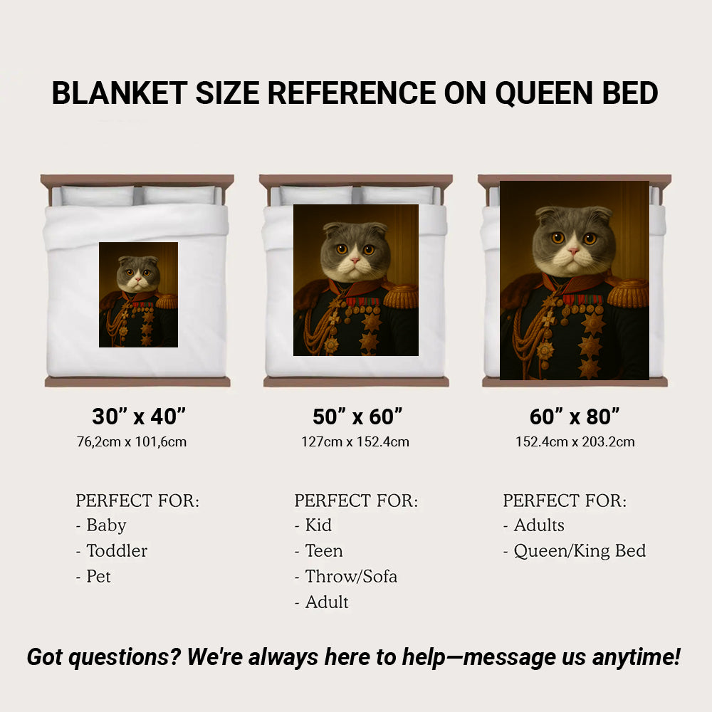 Custom Photo Cat Royal King Blanket _ Gift For Cat Lovers