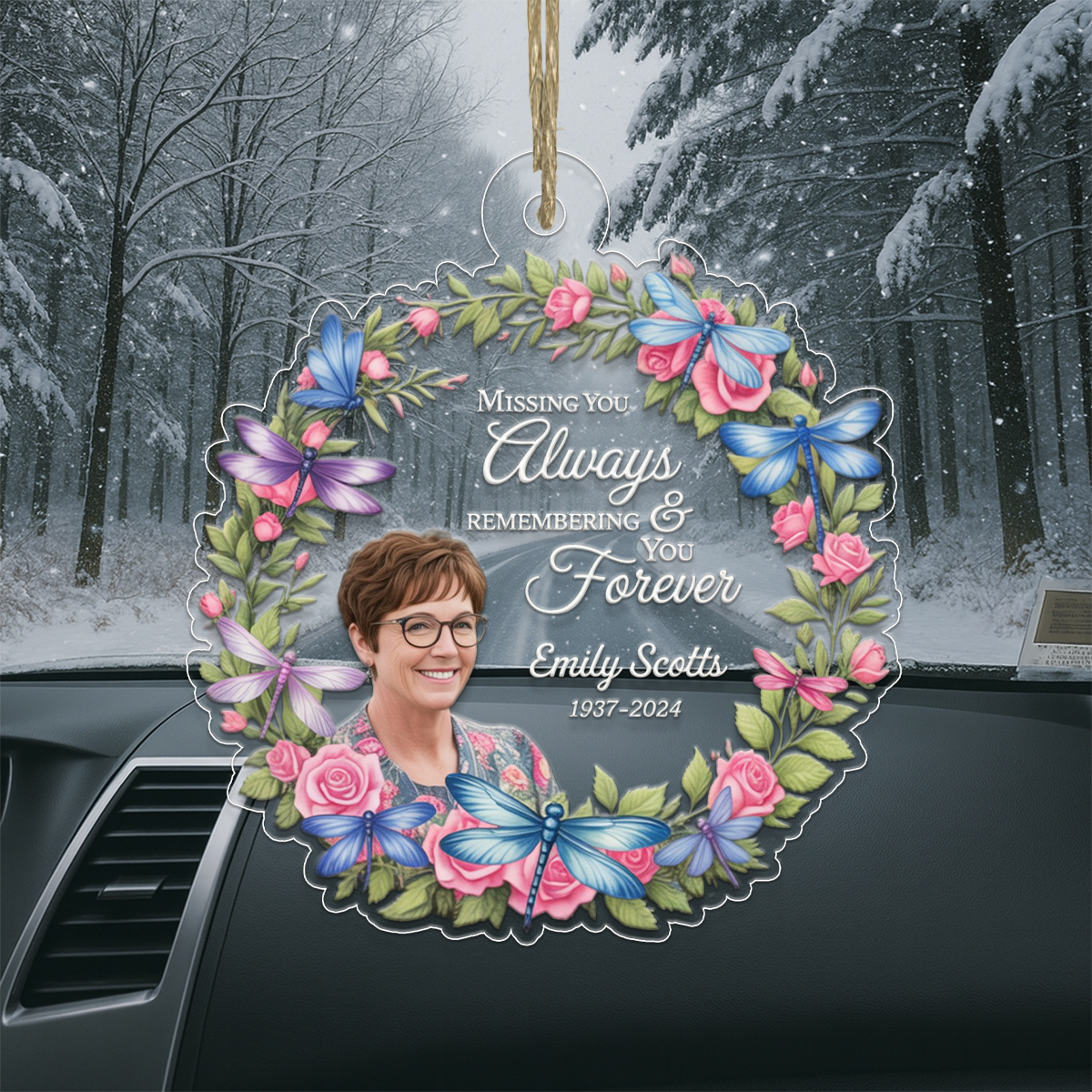 Personalized Missing You Always Remembering You Forever Acrylic Ornament Christmas Gift
