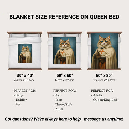 Custom Photo Priest Cat Blanket Gift For Cat Lovers