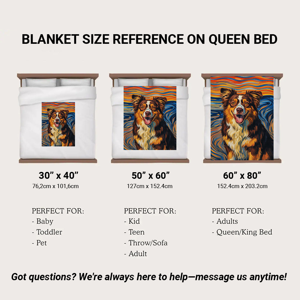 CustomDog Portrait Expressionist Art Blanket Gift For Dog Lover