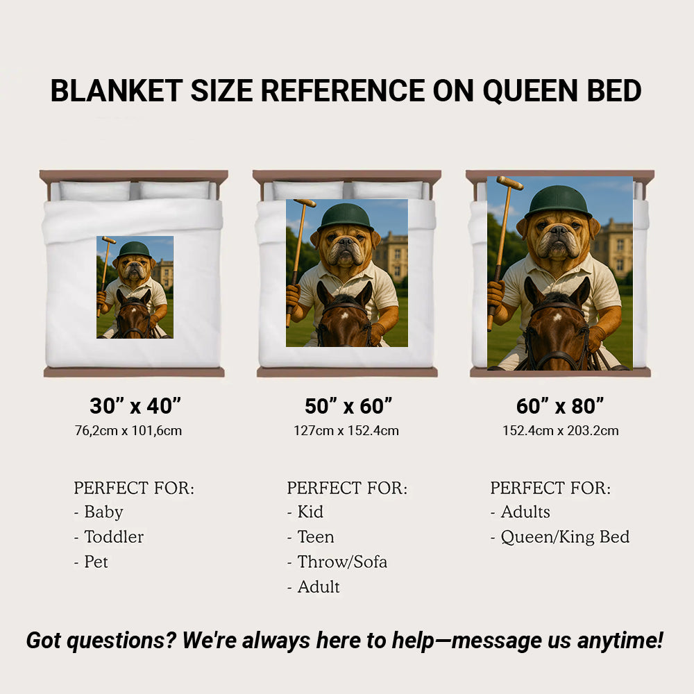 Custom Photo Polo Sport Dog BlanketGift For Dog Lovers