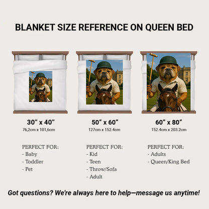Custom Photo Polo Sport Dog BlanketGift For Dog Lovers