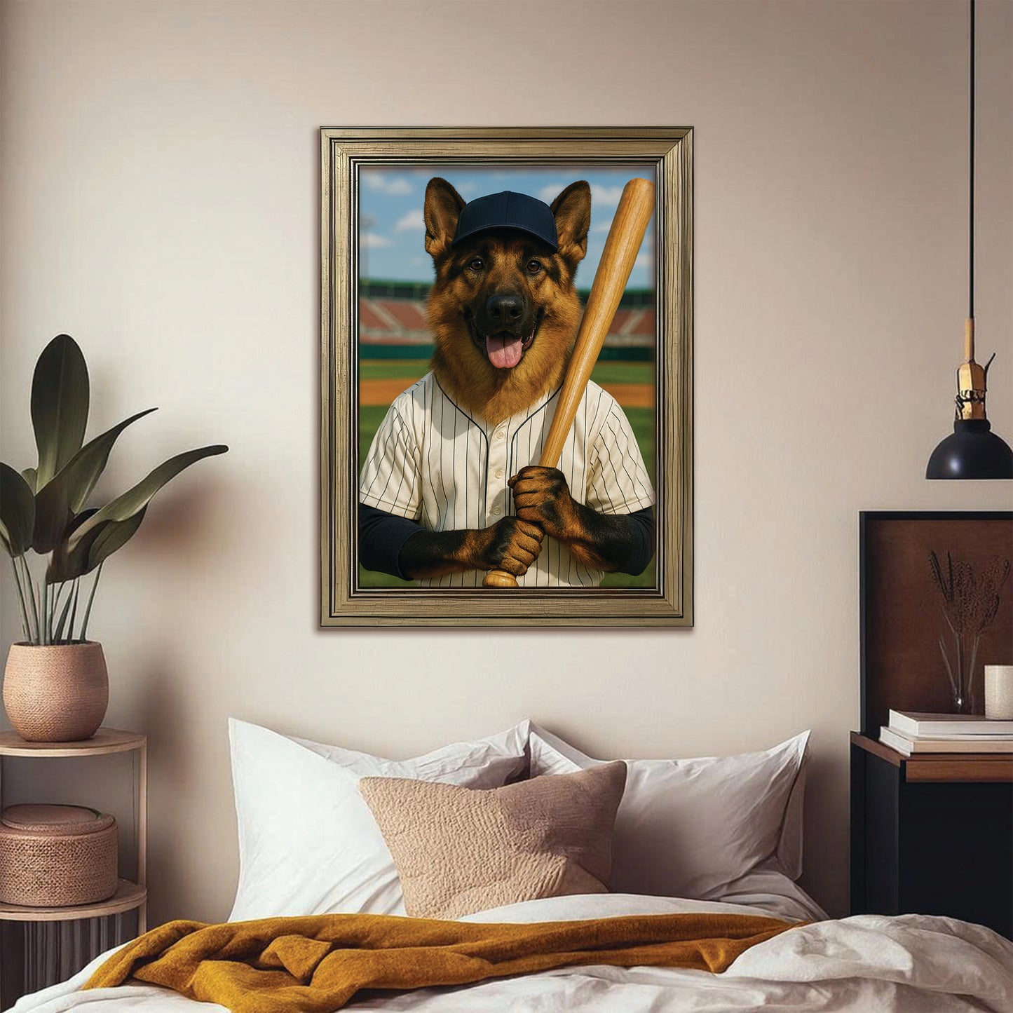 Custom Photo Baseball Player Dog Gift For Dog Lovers