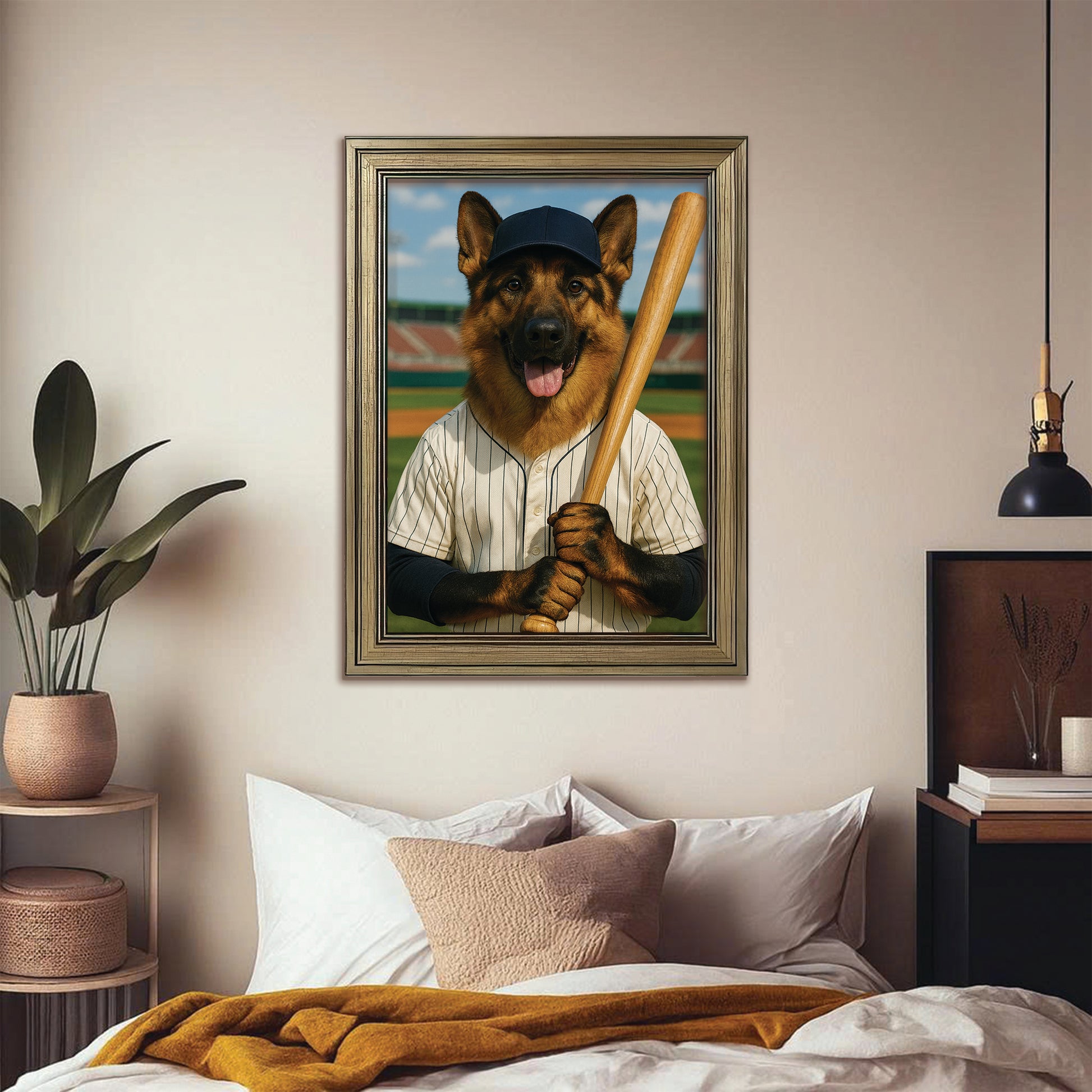 Custom Photo Baseball Player Dog Gift For Dog Lovers