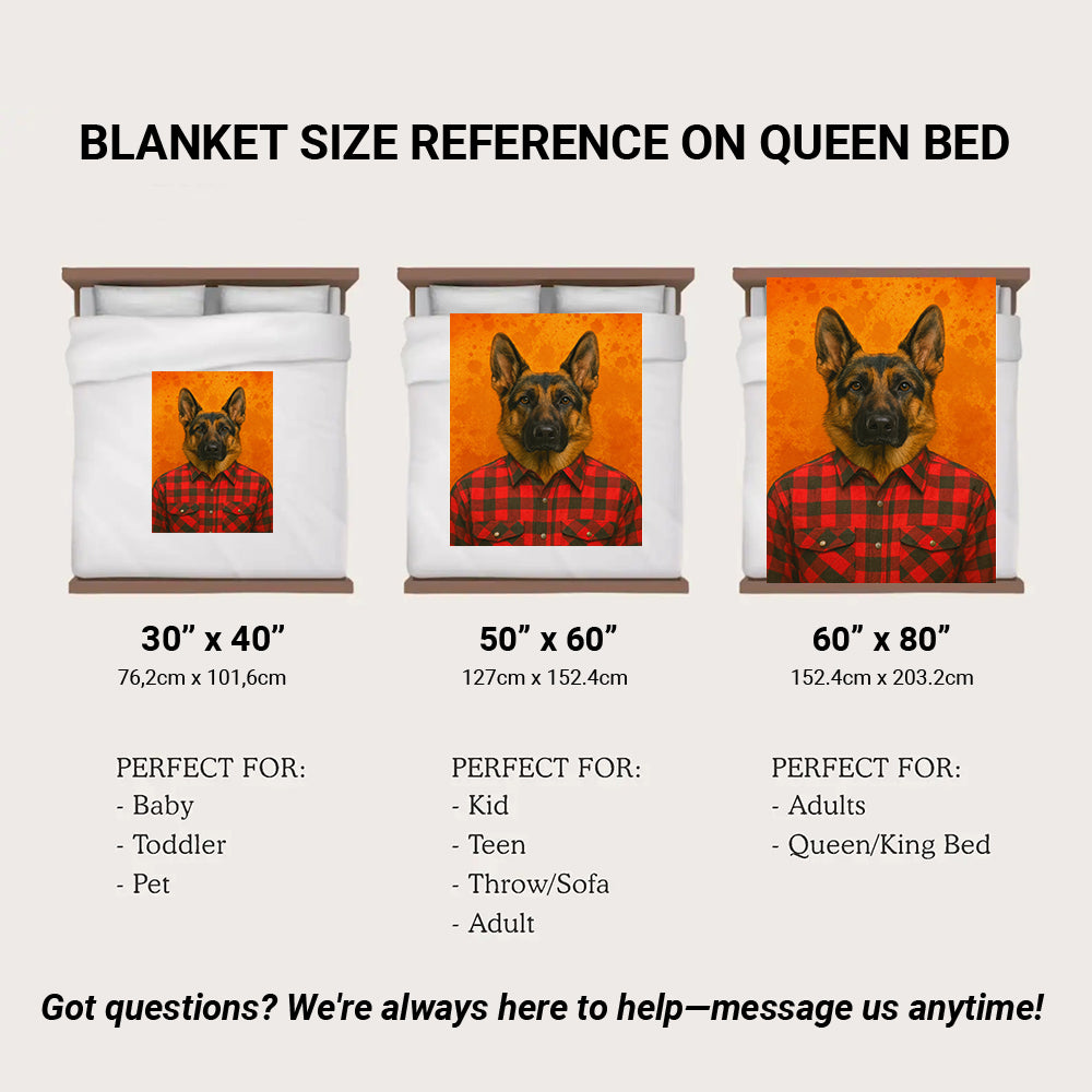 Custom Photo Dog In Red Shirt BlanketGift For Dog Lovers