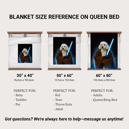 Custom Photo Master Paw Dog  BlanketGift For Dog Lovers