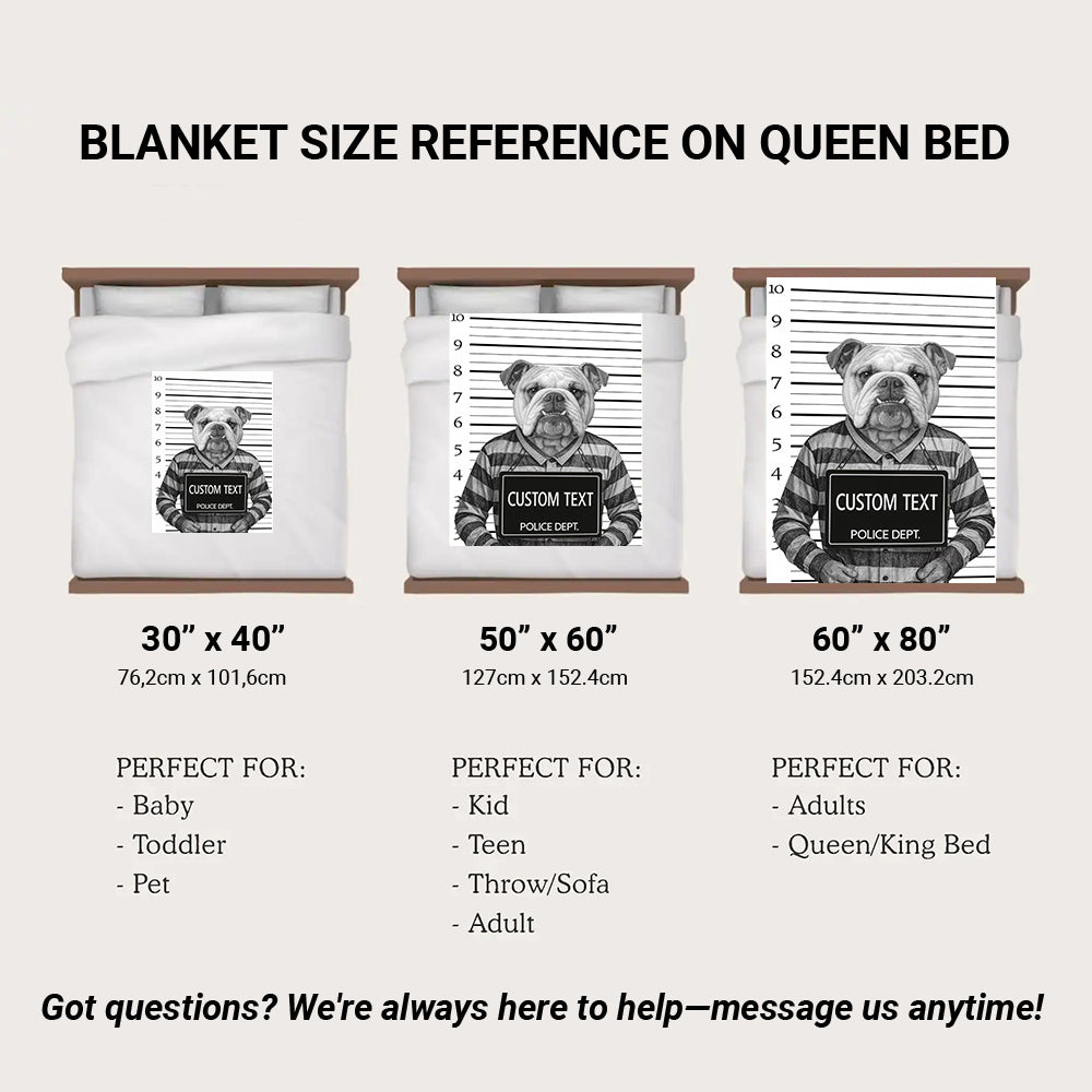 Custom Photo Dog Wanted By Pawlice Blanket Gift For Dog Lover