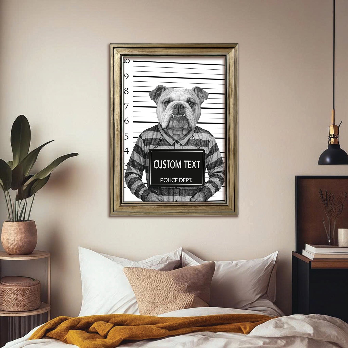 Custom Photo Dog Wanted By Pawlice Canvas Framed Wall Art Framed Wall Art _ Gifts For Dog Lovers