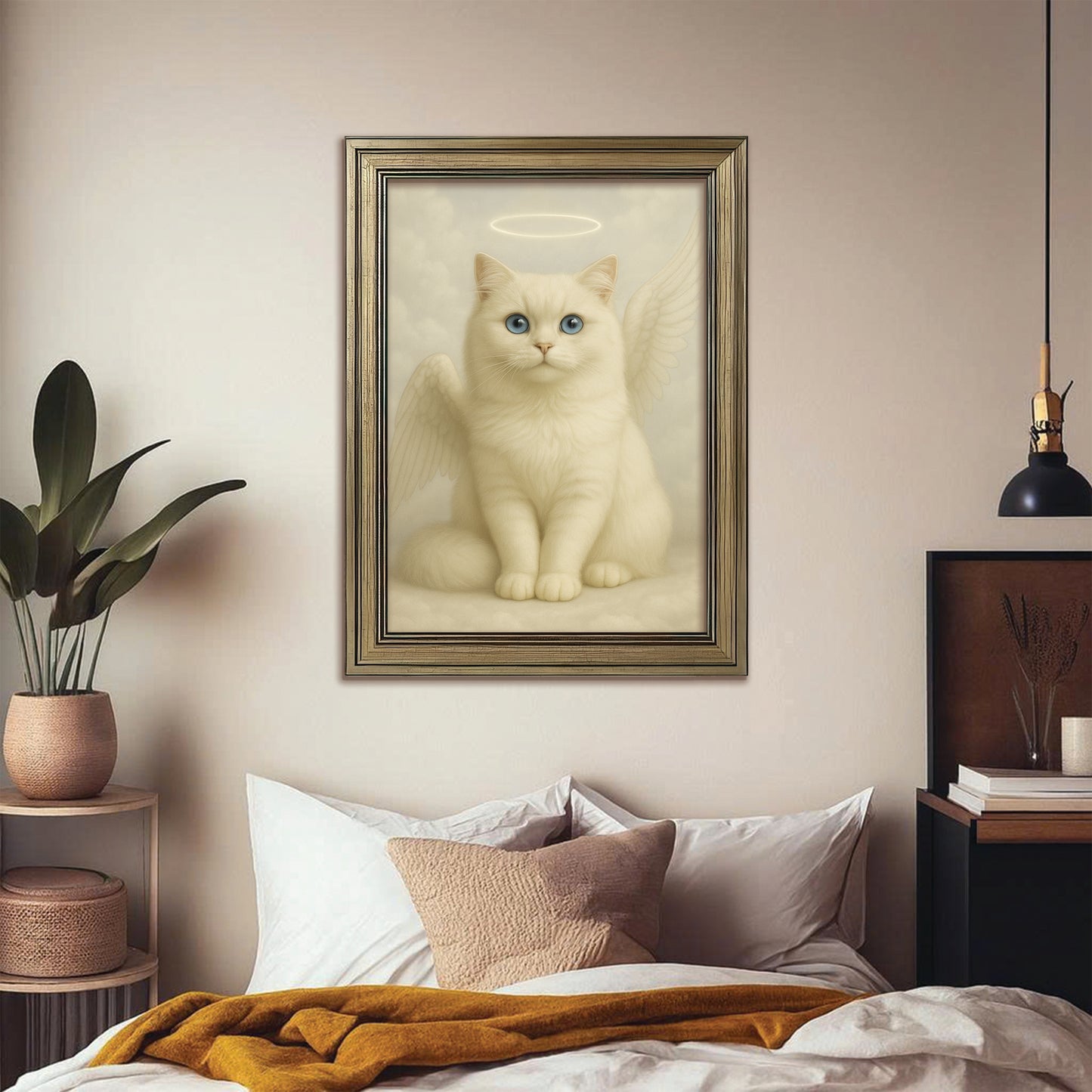 Custom Photo Cat Angel In Heaven _ Gifts For Cat Lovers
