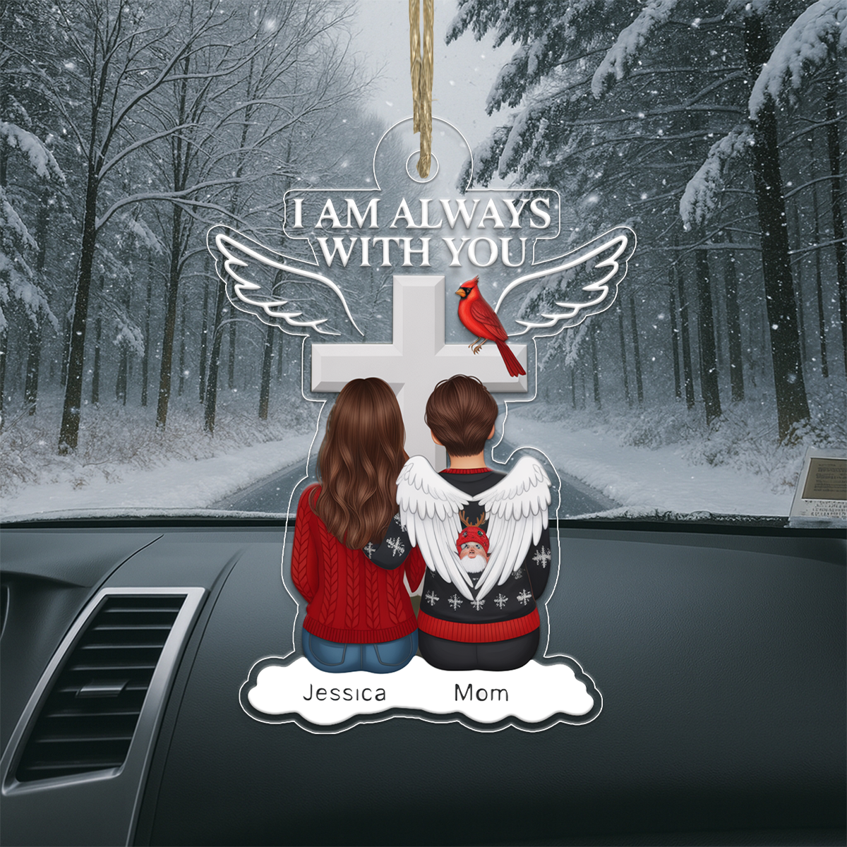 Always With You Family Memorial Keepsake Acrylic Ornament Christmas Gift