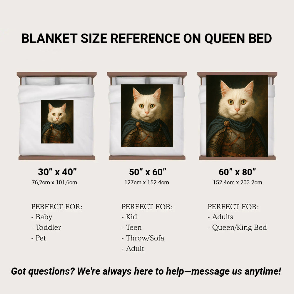 Custom Cat Photo Viking Blanket _ Gift For Cat Lovers