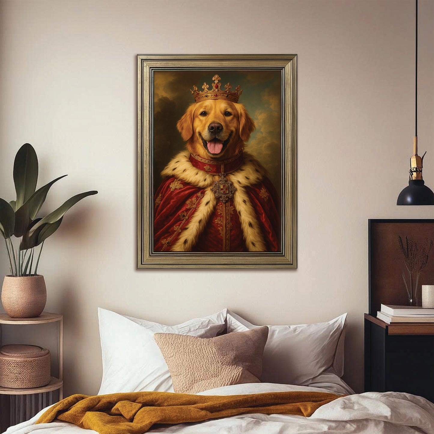 Custom Photo Dog Royal Pet King Portrait