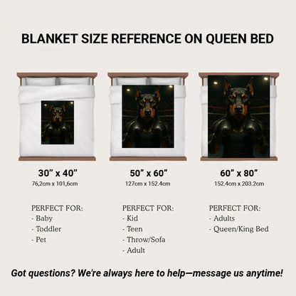 Custom Photo Boxing Dog BlanketGift For Dog Lovers