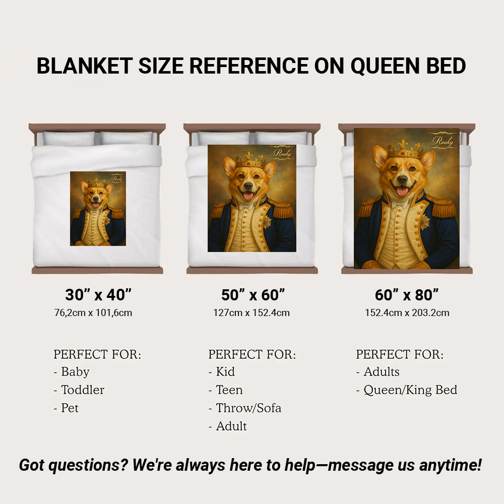 Custom Photo Great Captain Dog BlanketGift For Dog Lovers