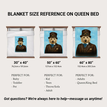 Custom Photo Pilot Dog BlanketGift For Dog Lovers